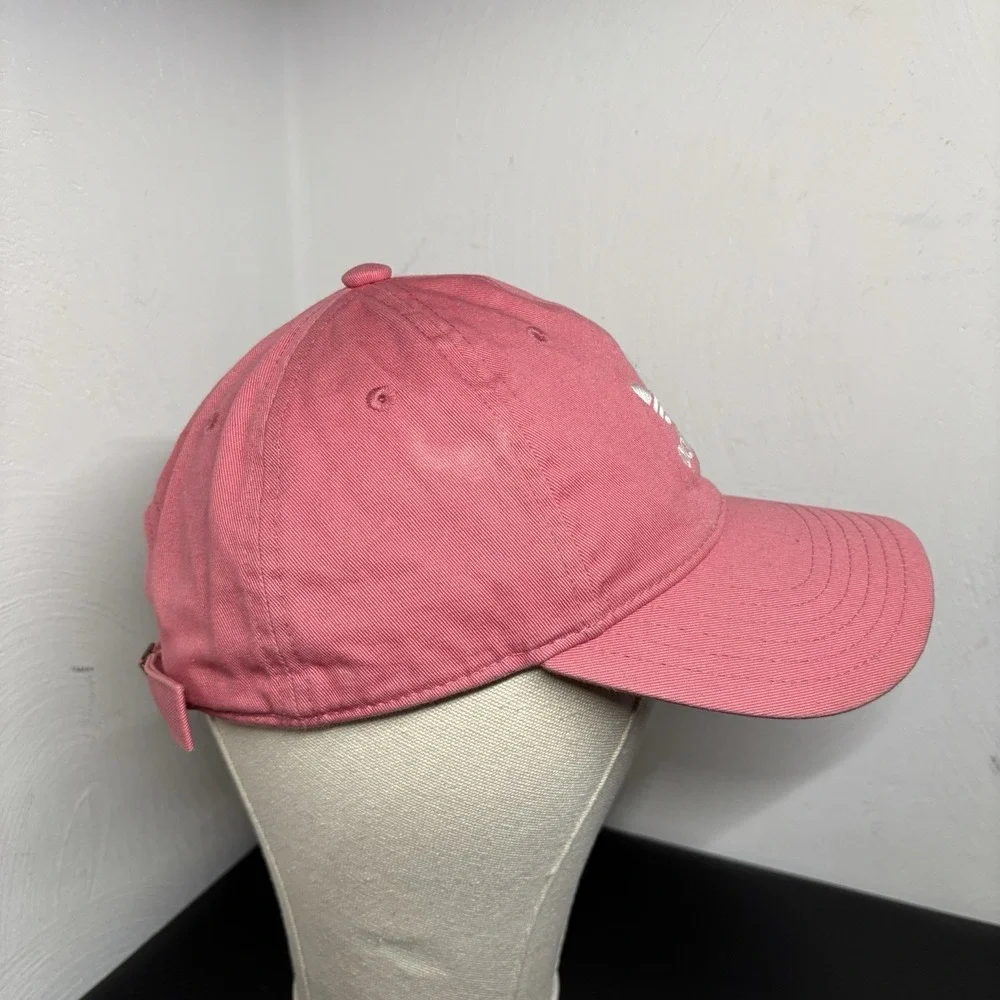 Adidas Pink Hat Embroidered Logo Women's Athletic Cap Adjustable Strap‎ Back